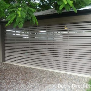Photo of an aluminium sectional garage door